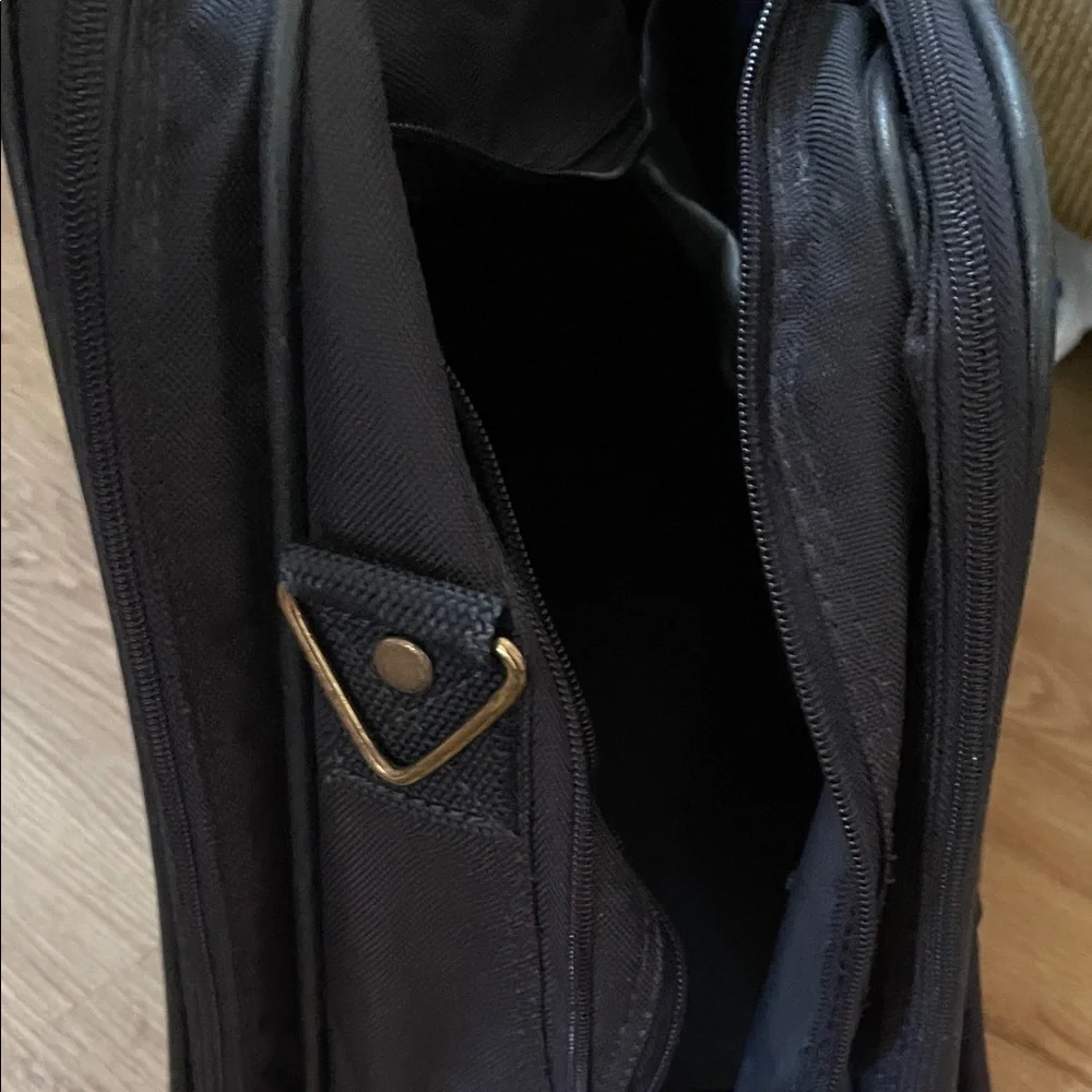 American Tourister Black Briefcase with Red Accents